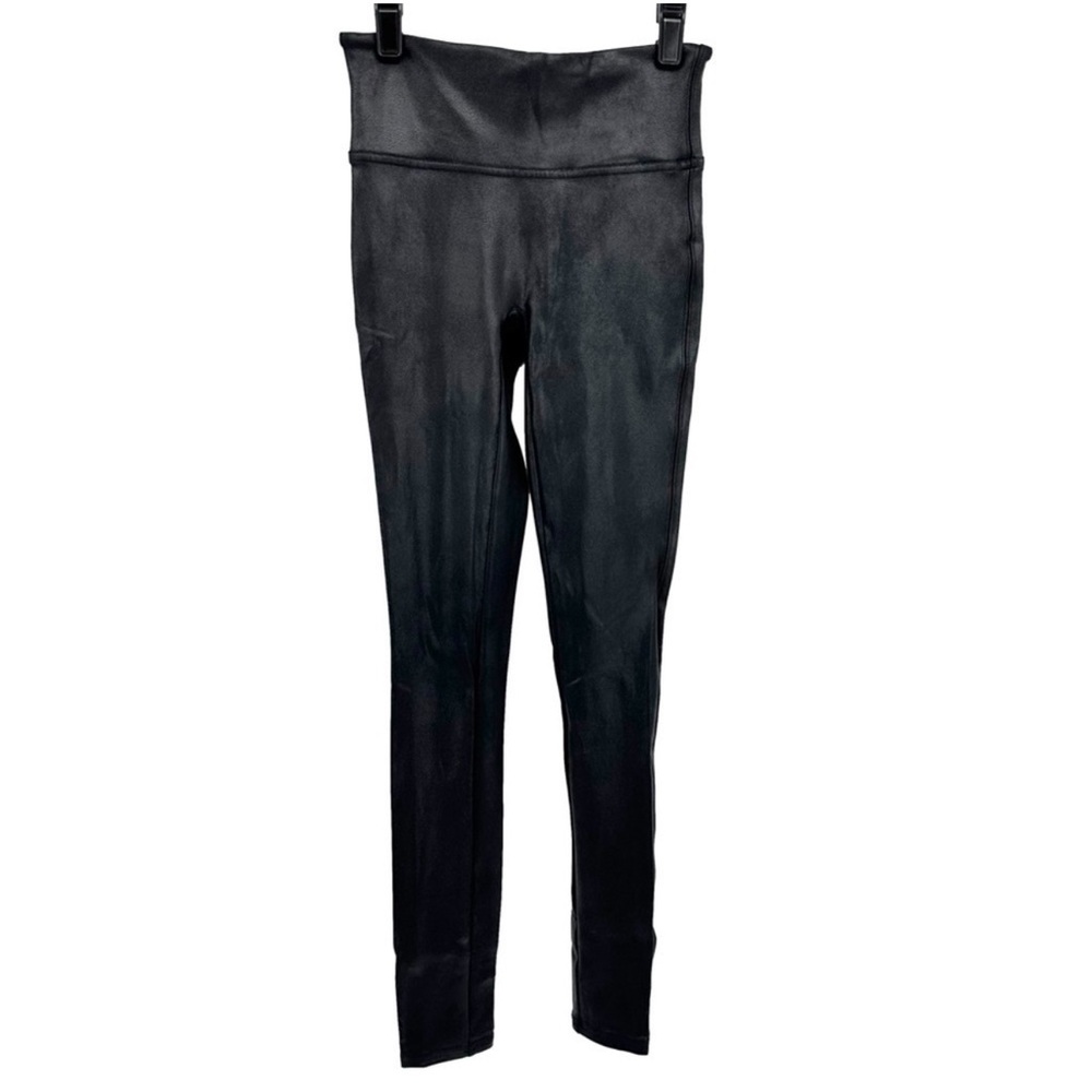 Spanx Black Faux Leather Leggings XS High Rise Shaping - Picture 12 of 12